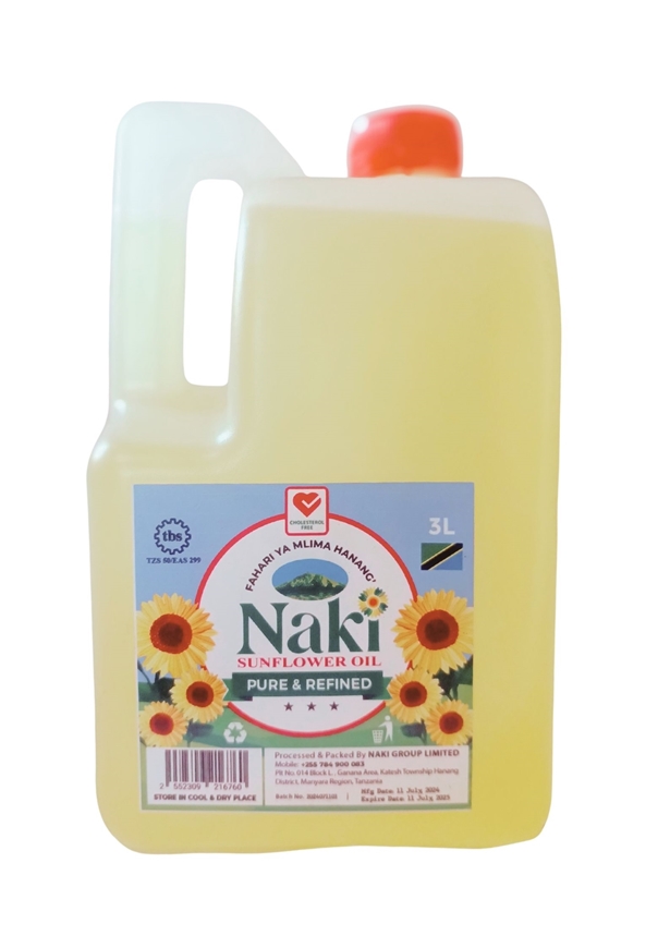 Picture of NAKI PURE & REFINED SUNFLOWER OIL 3L